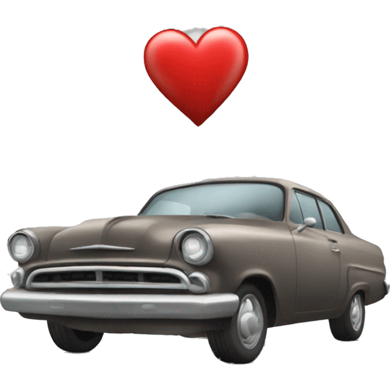 a tornado with a car and a heart emoji