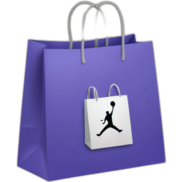 Shopping bag with jordan logo emoji