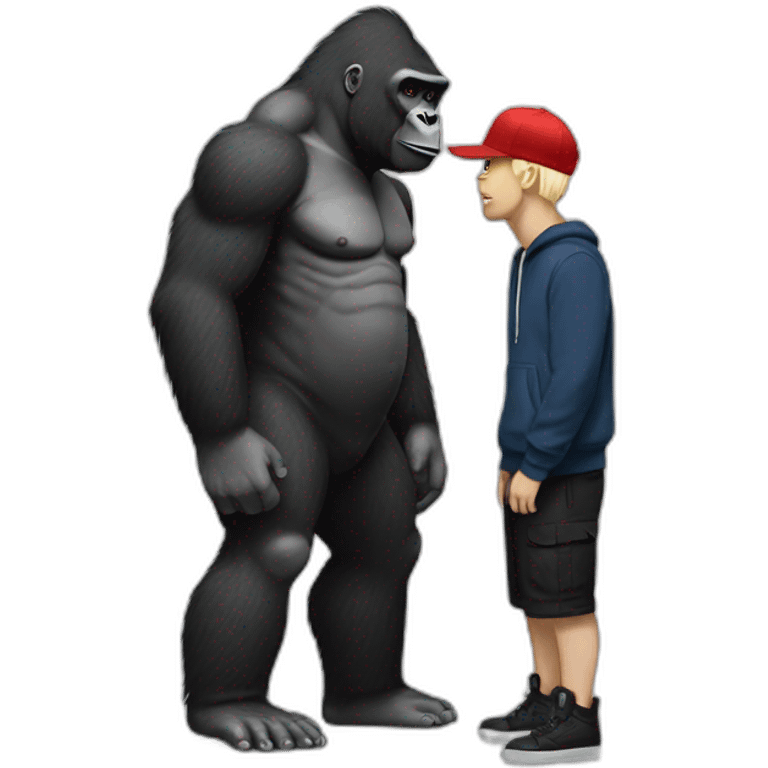 Gorilla meeting Eminem emoji