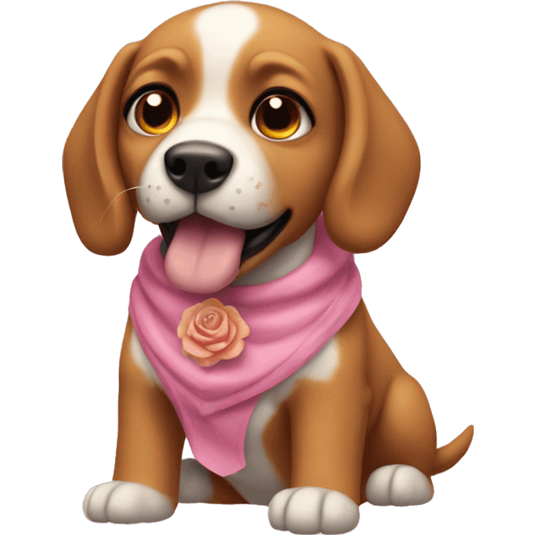 Perro rosa emoji