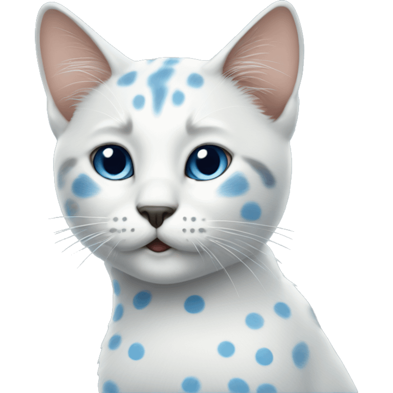 cat with blue dots emoji