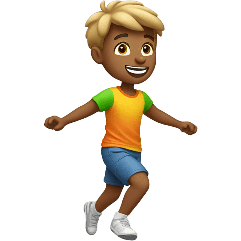 Young boy running emoji