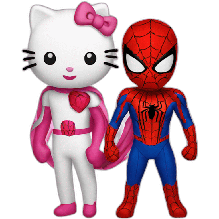 spiderman and hello kitty emoji