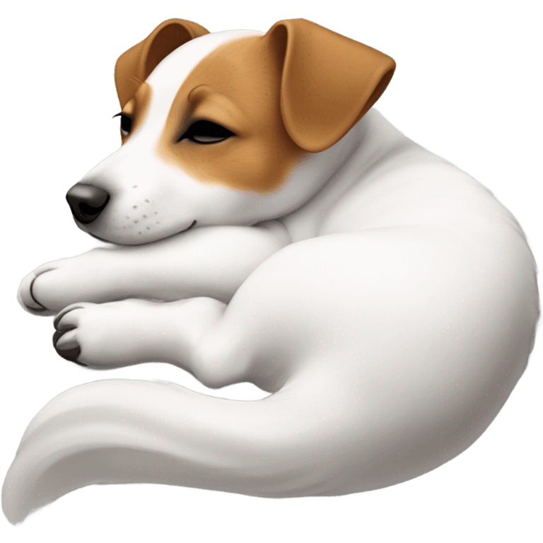 Jack Russel terrier sleeping emoji