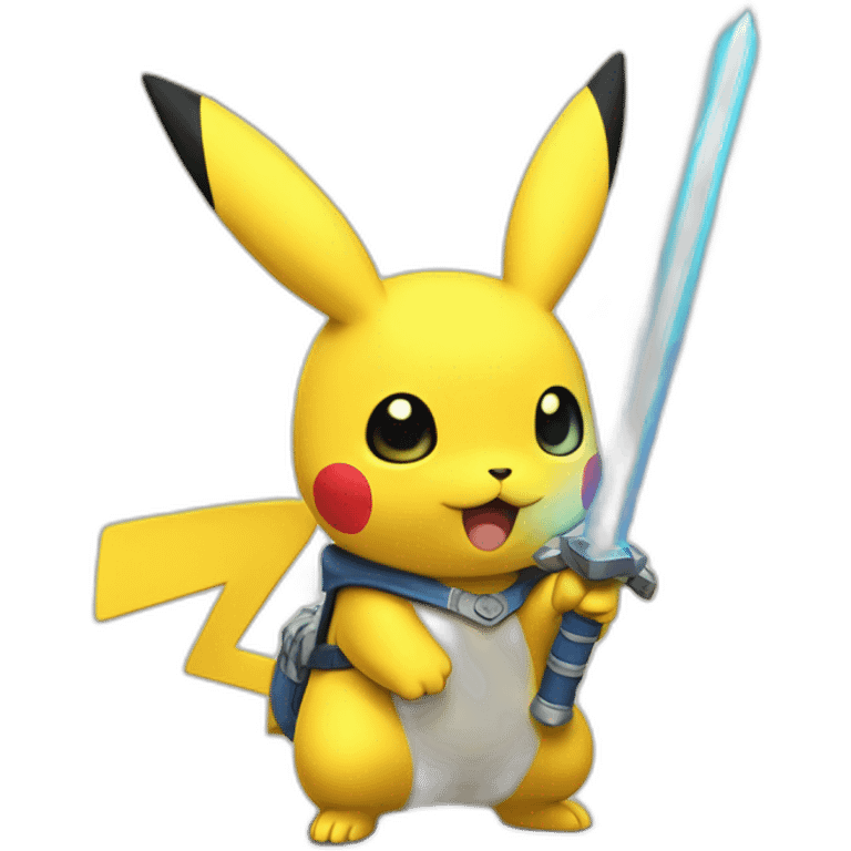 Pikatchu handed a saber light emoji