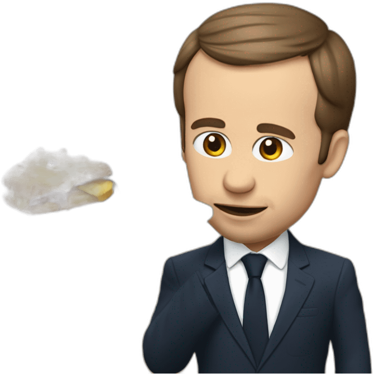 macron qui mange un yaourt emoji