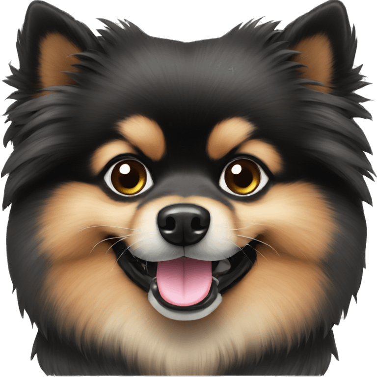 black-Pomeranian-dog emoji