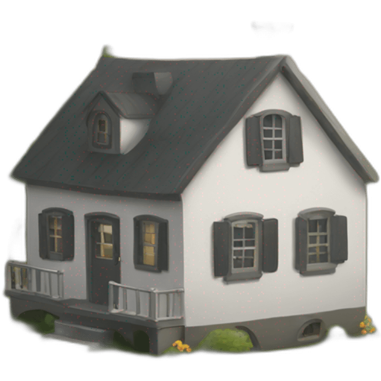 A little house composed with the Letter LMS emoji