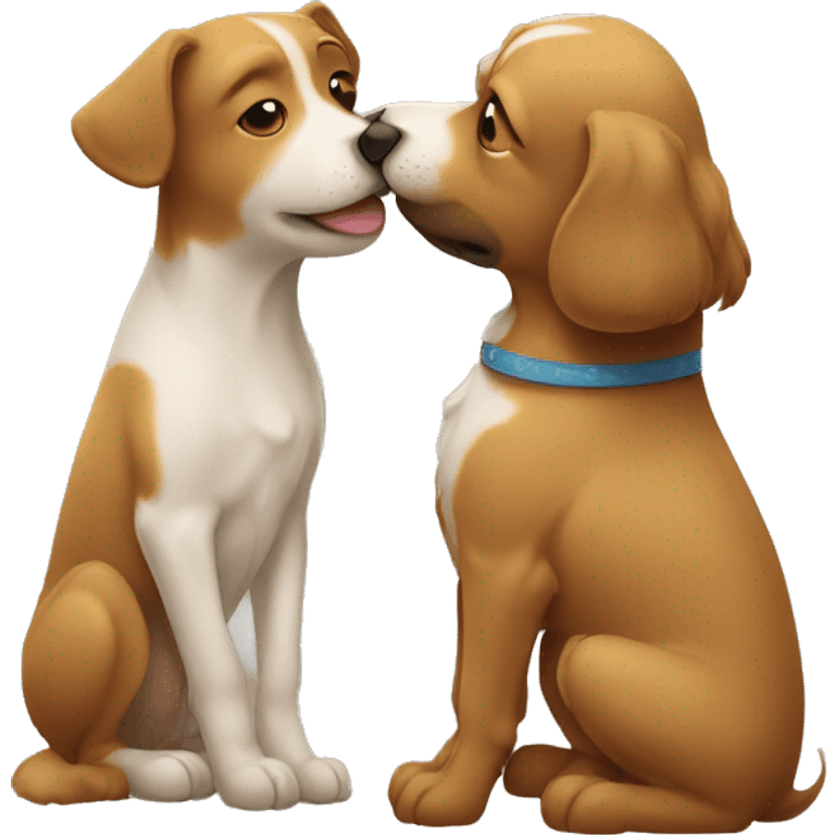 Dog kissing  emoji