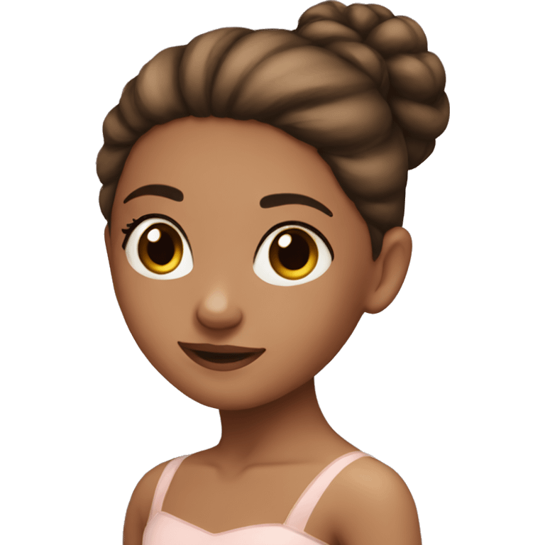 Ballet girl with brown bun emoji