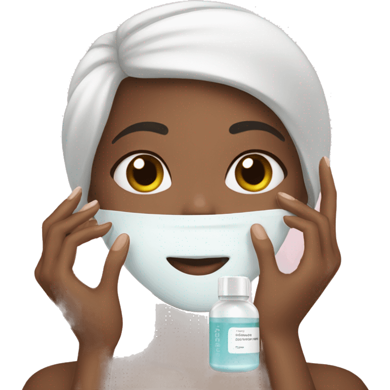 Girl doing skincare emoji