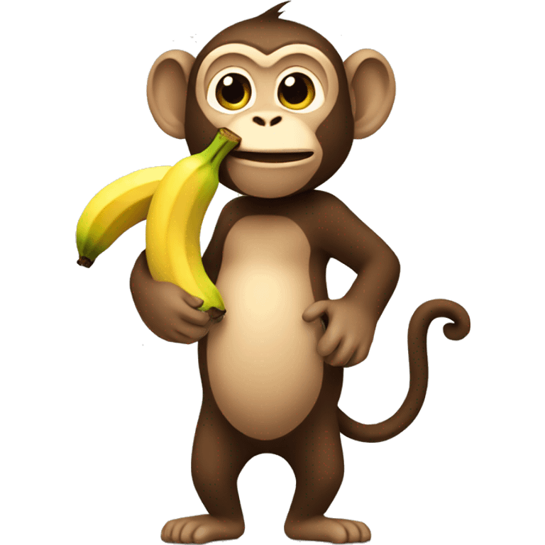 Monkey holding a banana emoji