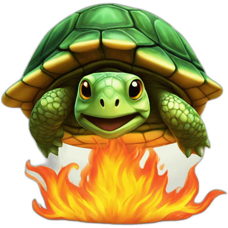 turtle but on fire emoji