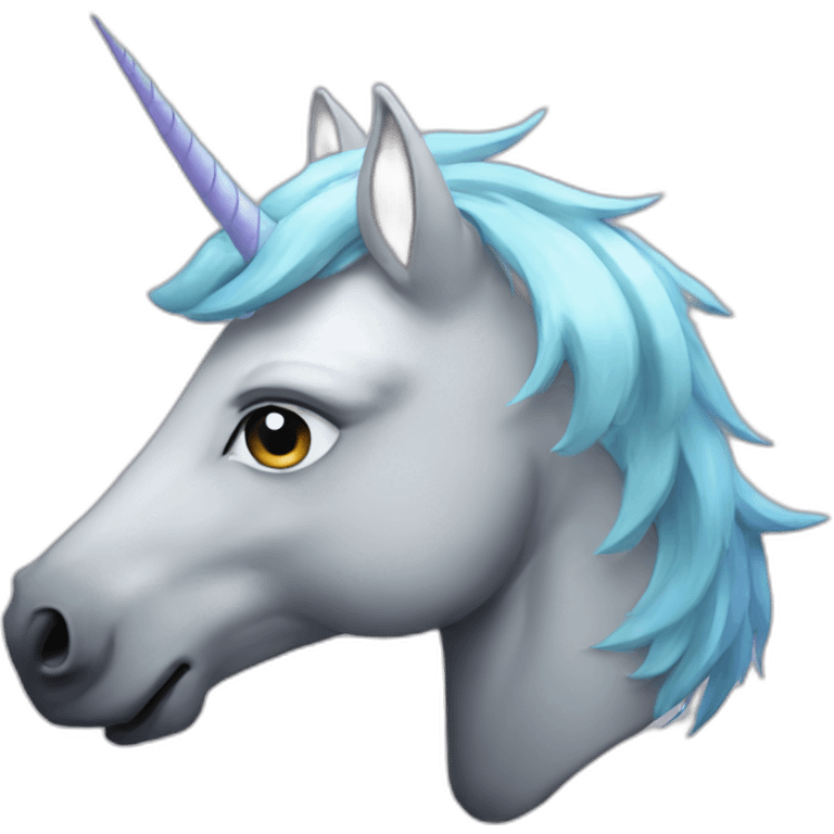 Une licorne qui fume emoji