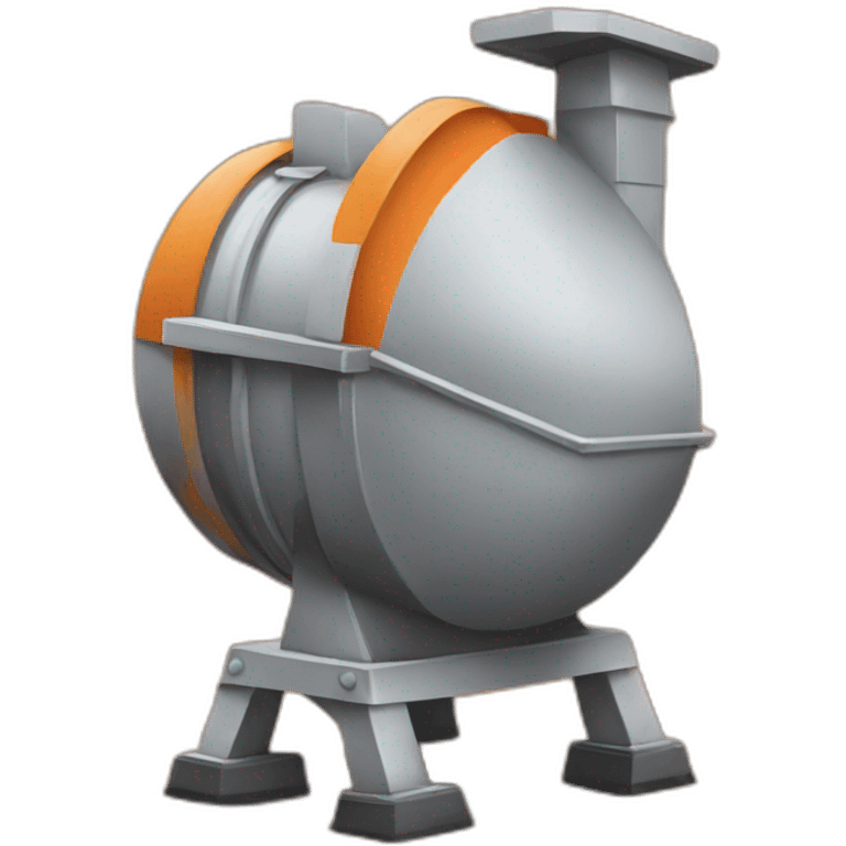 Orange concrete mixer emoji