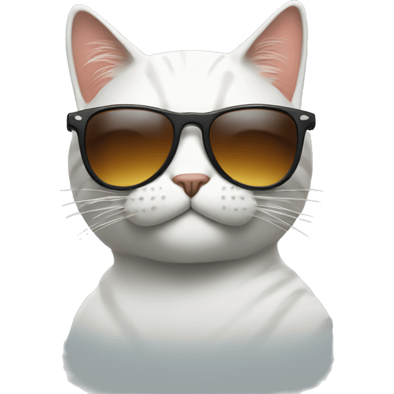 Cool cat relaxing wearing sunglasses emoji