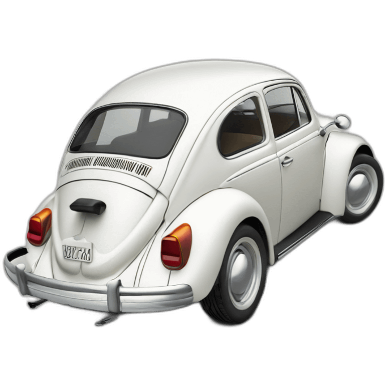 VW beetle Herbie color blanco y nº53 emoji