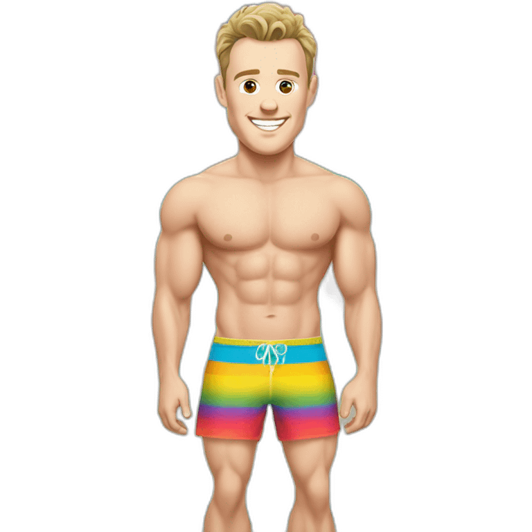 Jonathan Toews as a beach body; rainbow theme emoji