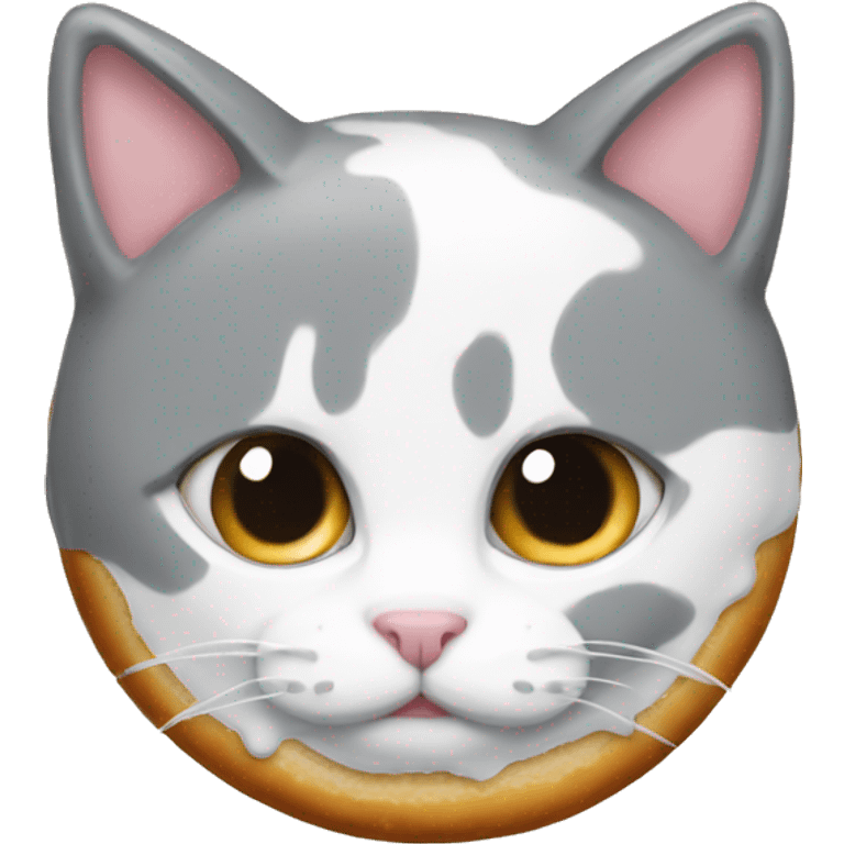 grey-white cat donut emoji