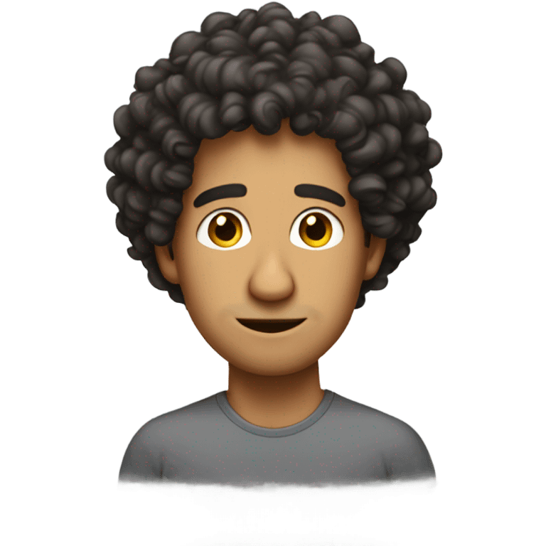 hispanic guy with curly hair and a big nose emoji