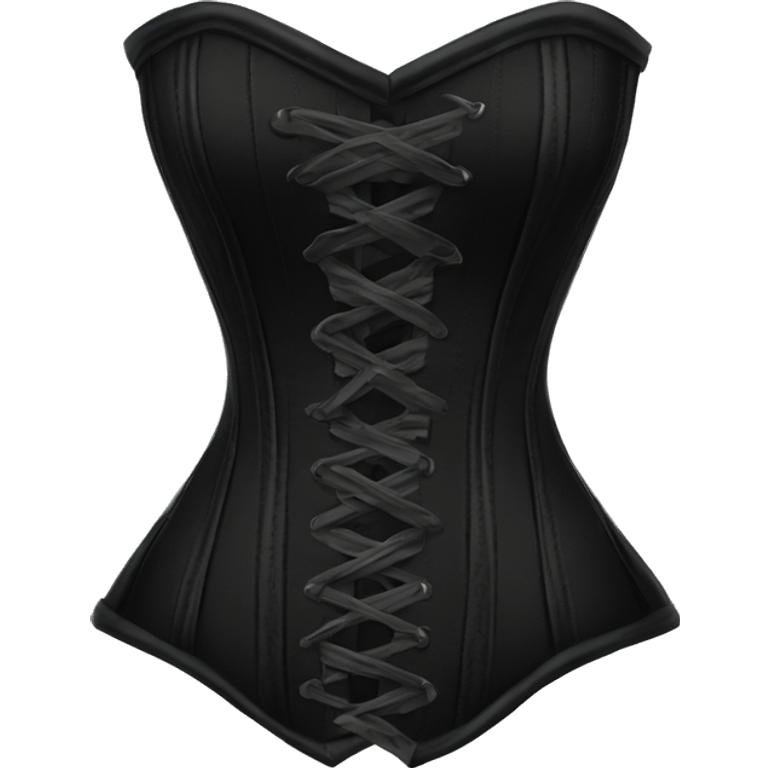 gothic black long sleeve corset emoji