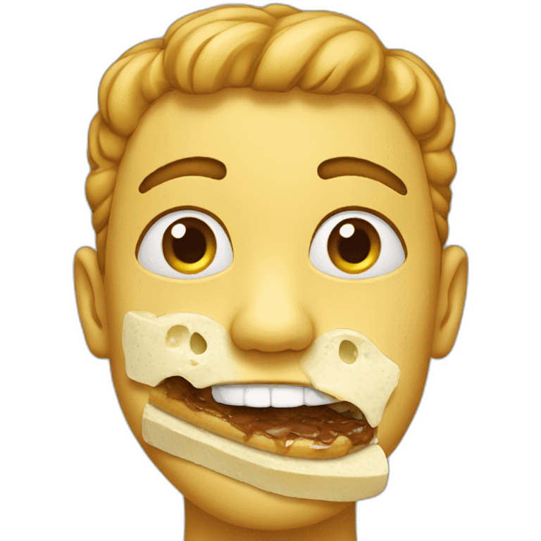 eating-glue-face emoji