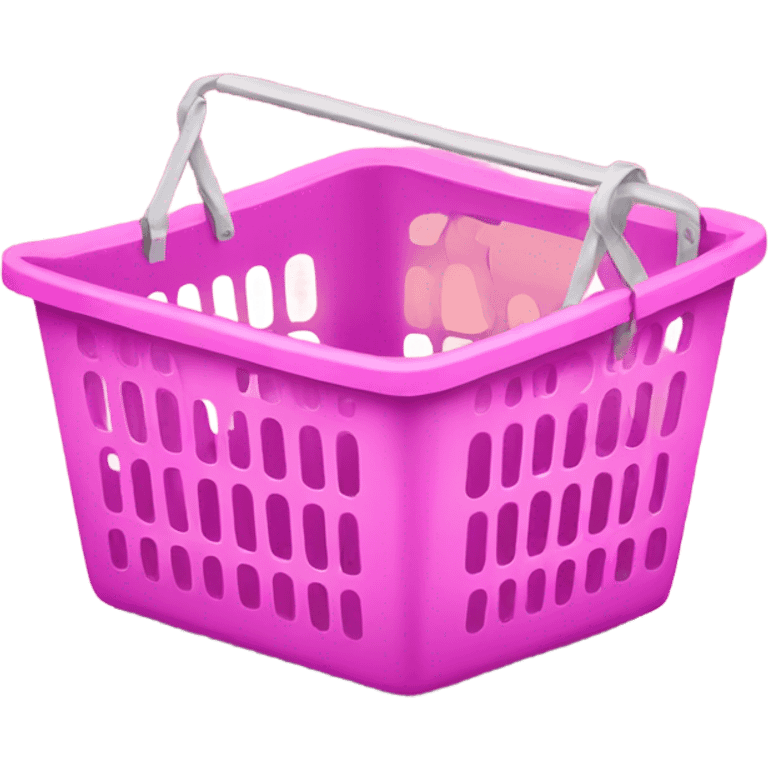 Pink empty shopping basket emoji