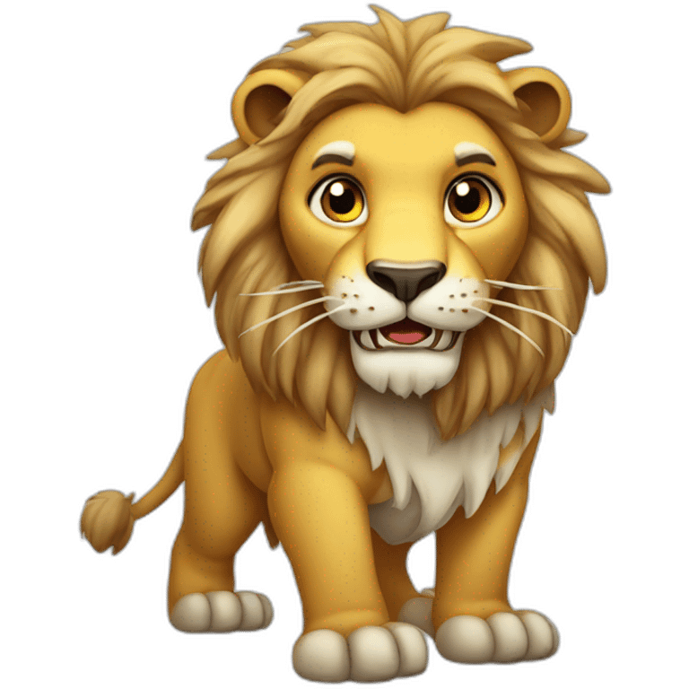 cute sabre tooth lion emoji