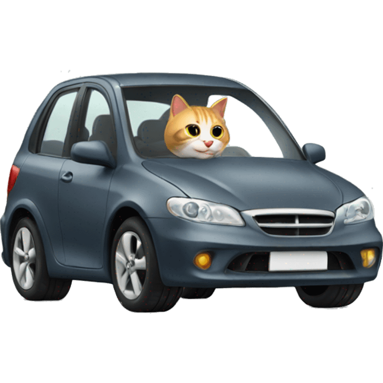 cat driving car emoji