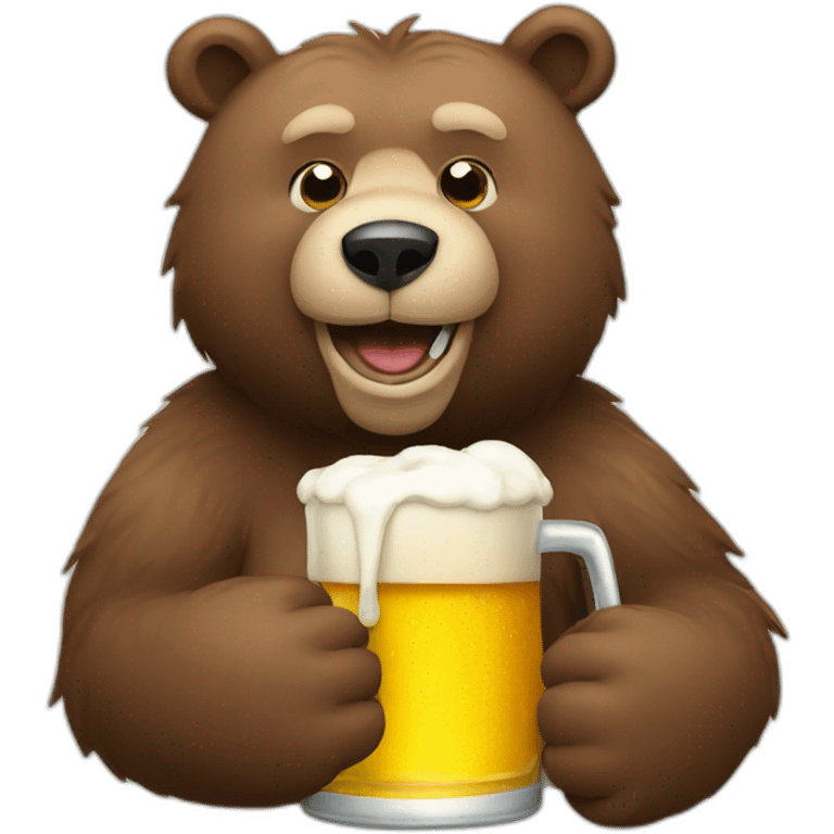 Bear-drink-beer emoji