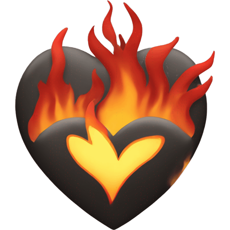 Heart with flames emoji