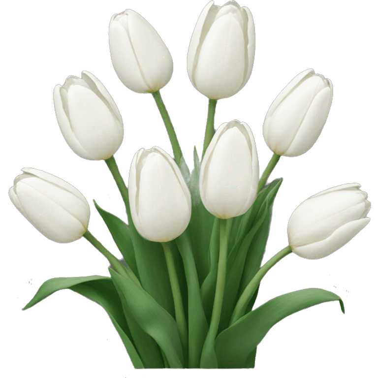 White tulips emoji