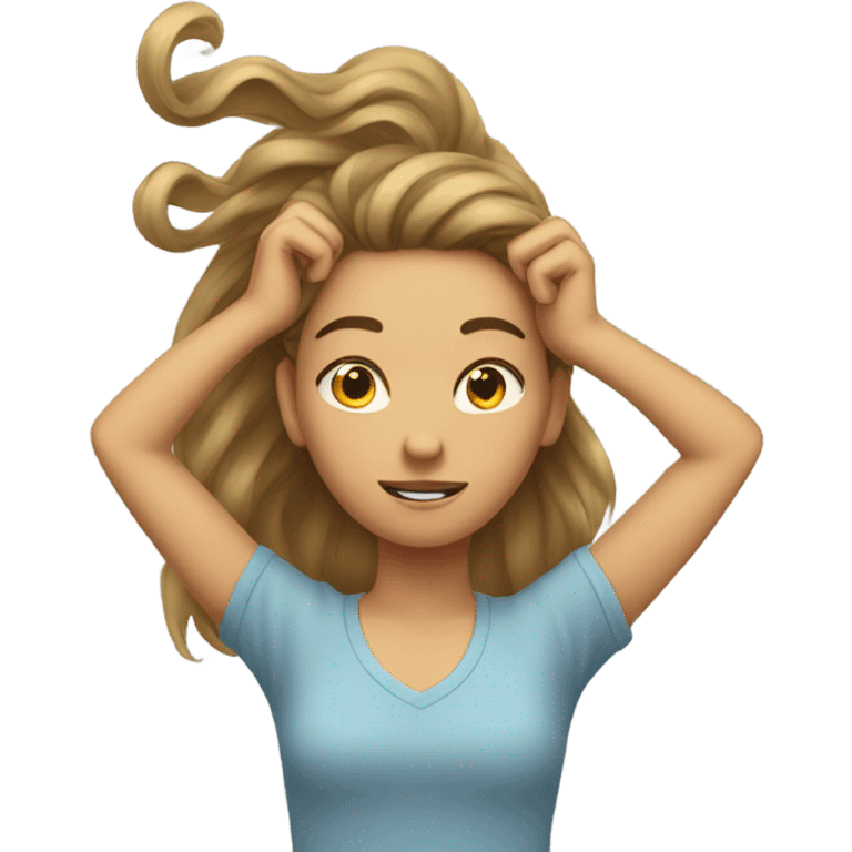 Girl doing a hair flip  emoji