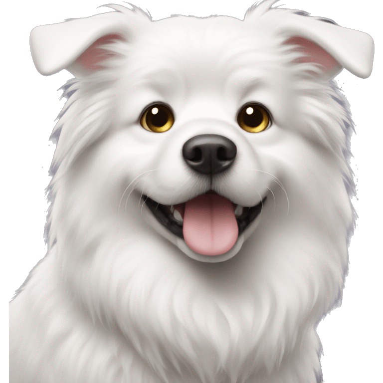 Fluffy white dog  emoji