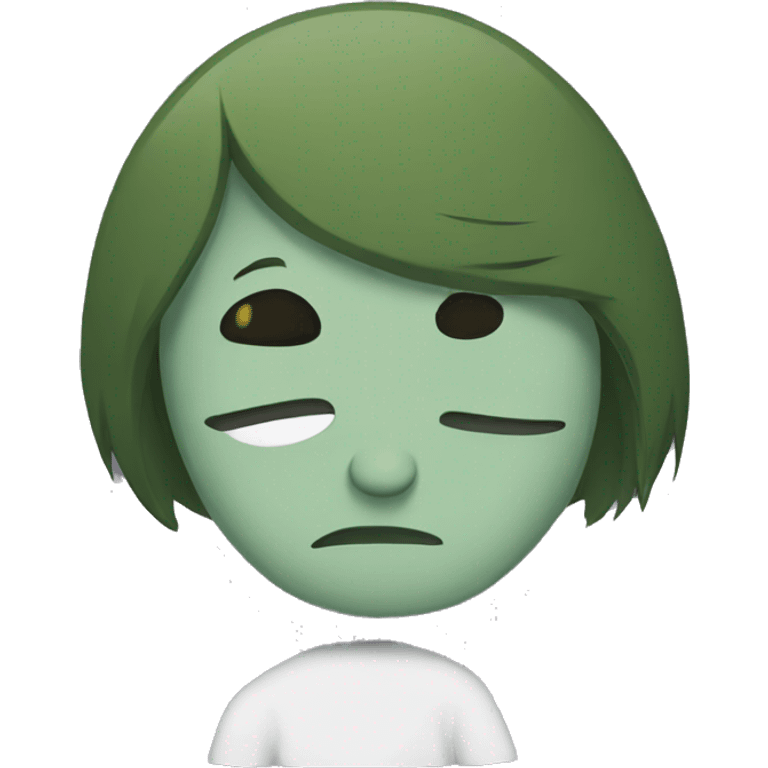 Sad olive emoji