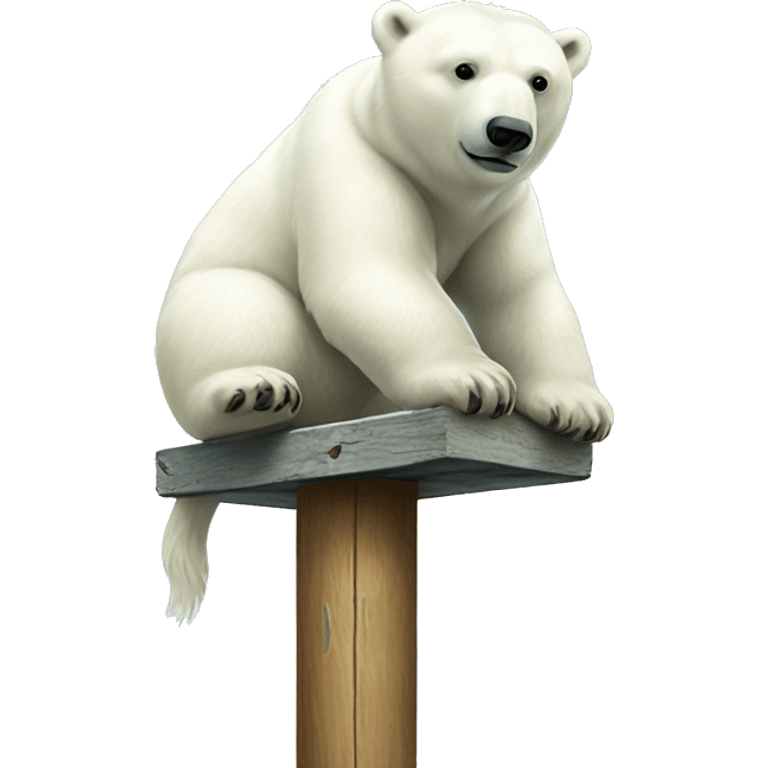 Polar bear on a pole emoji