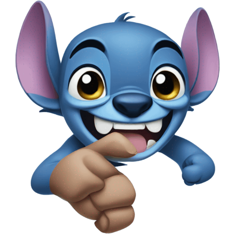 Stitch with thumbs up emoji