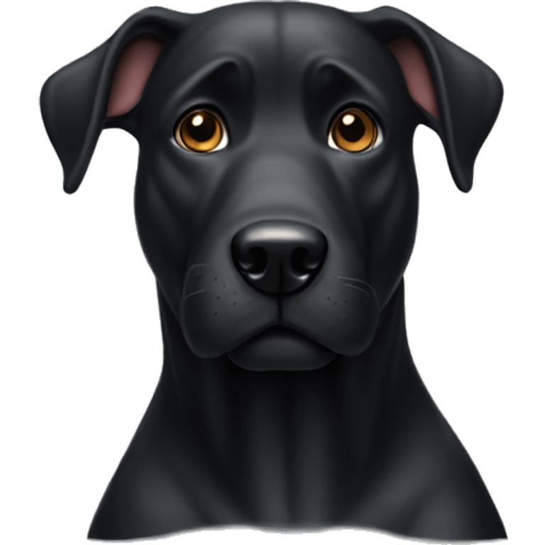 Black big dog emoji