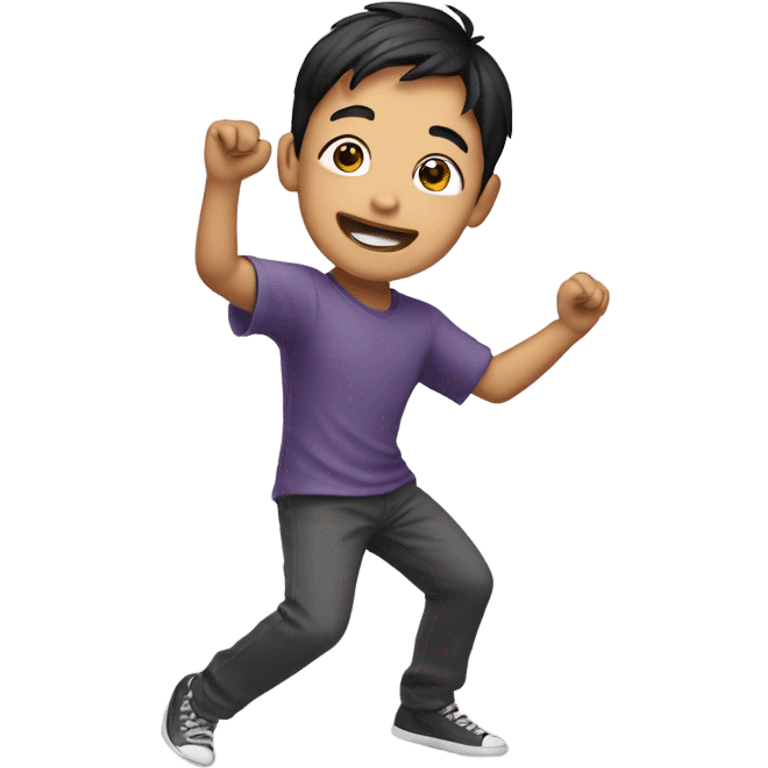 asian boy dancing emoji