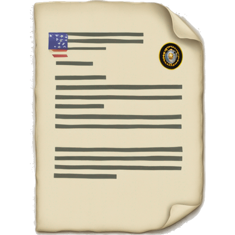 Military document inside phone emoji