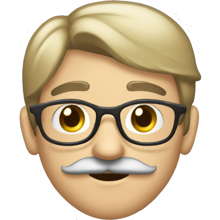 UN JOVEN CON BIGOTE Y LETES TRANSPARENTES emoji