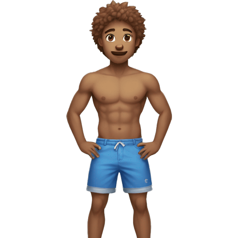 furry boy in blue shorts emoji