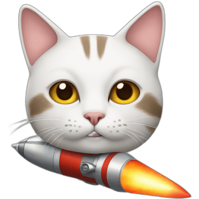 cat with a rocket emoji