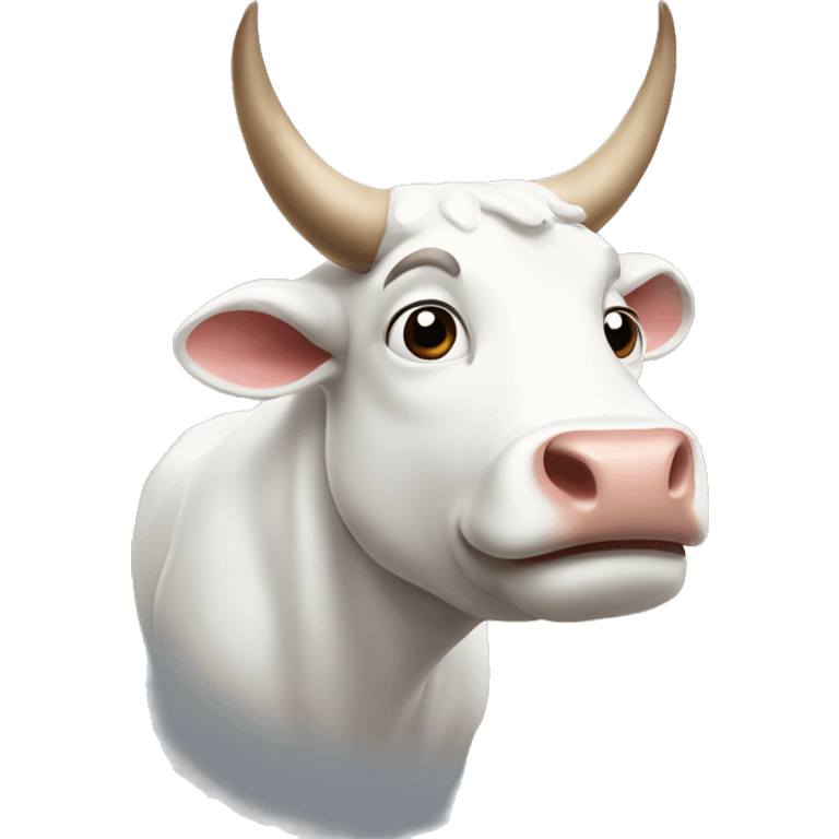 white cartoon bull emoji