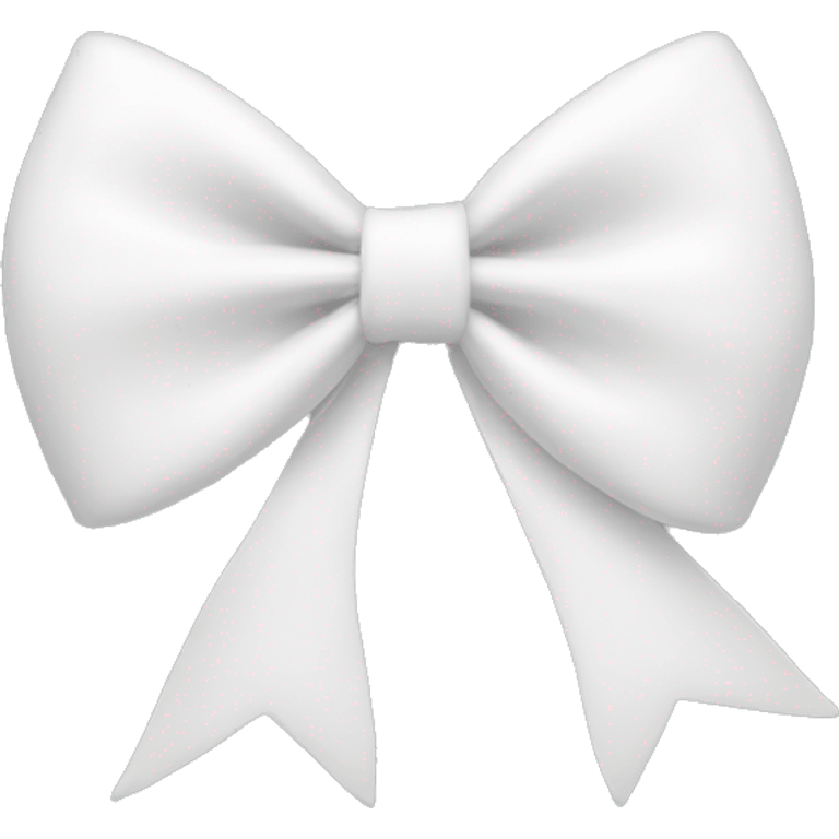 White bow with a heart in the side  emoji