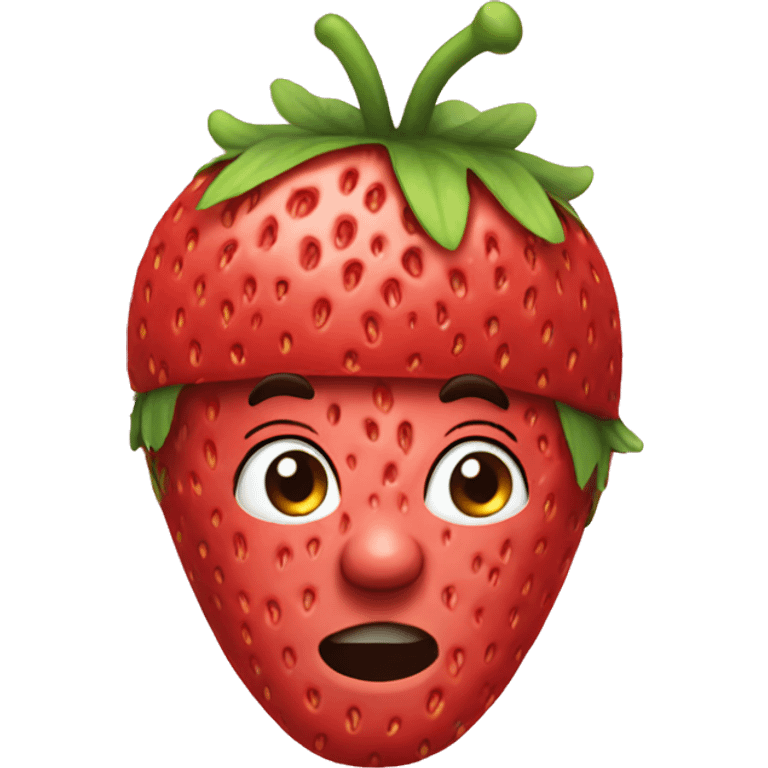 Strawberry hat  emoji