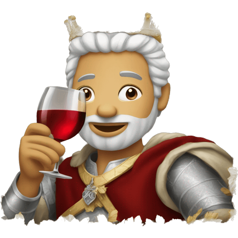 White king drinking wine emoji