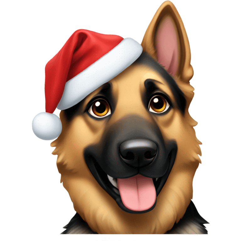 christmas german shepherd  emoji