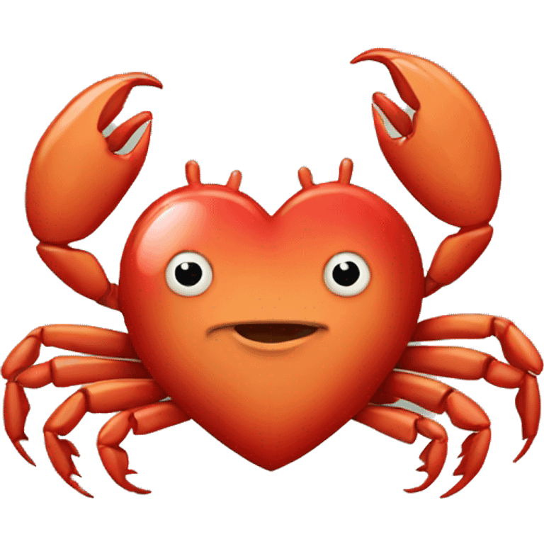 Crab holding heart emoji  emoji