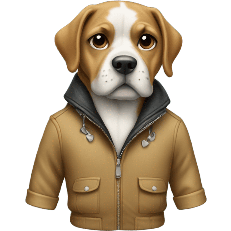 Dog in jacket  emoji